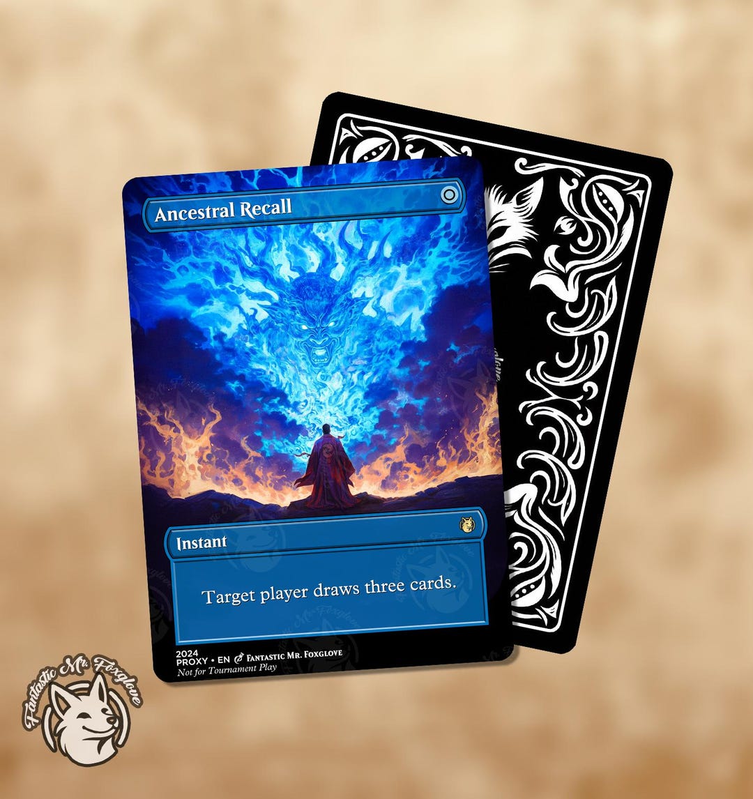 マジック：ザ・ギャザリング MTG Ancestral Recall [IE] SP MTG Ancestral Recall - Unlimited Edition - Heavy Play #4