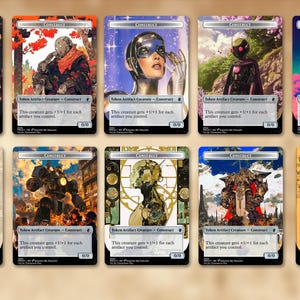 Construct Token | Proxy Cards — Perfect for Urza’s Saga, Urza Lord High, Karn Scion — 10 Arts to Choose From! (+ Servo Option)