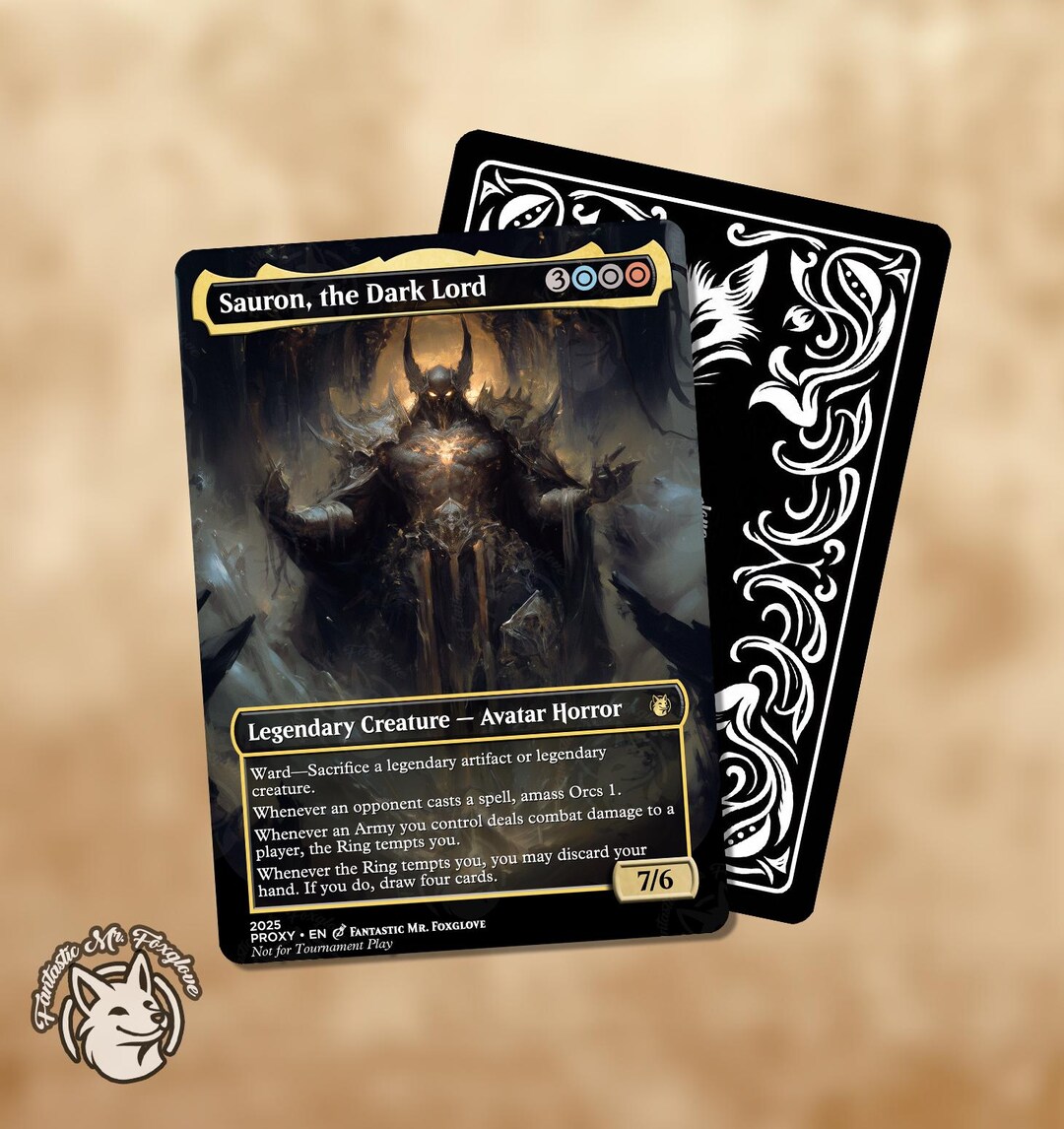 Sauron, the Dark Lord | Proxy Card - Etsy