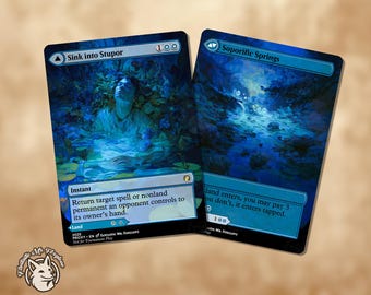 Sink Into Stupor // Soporific Springs | Double-faced Proxy Card - Etsy