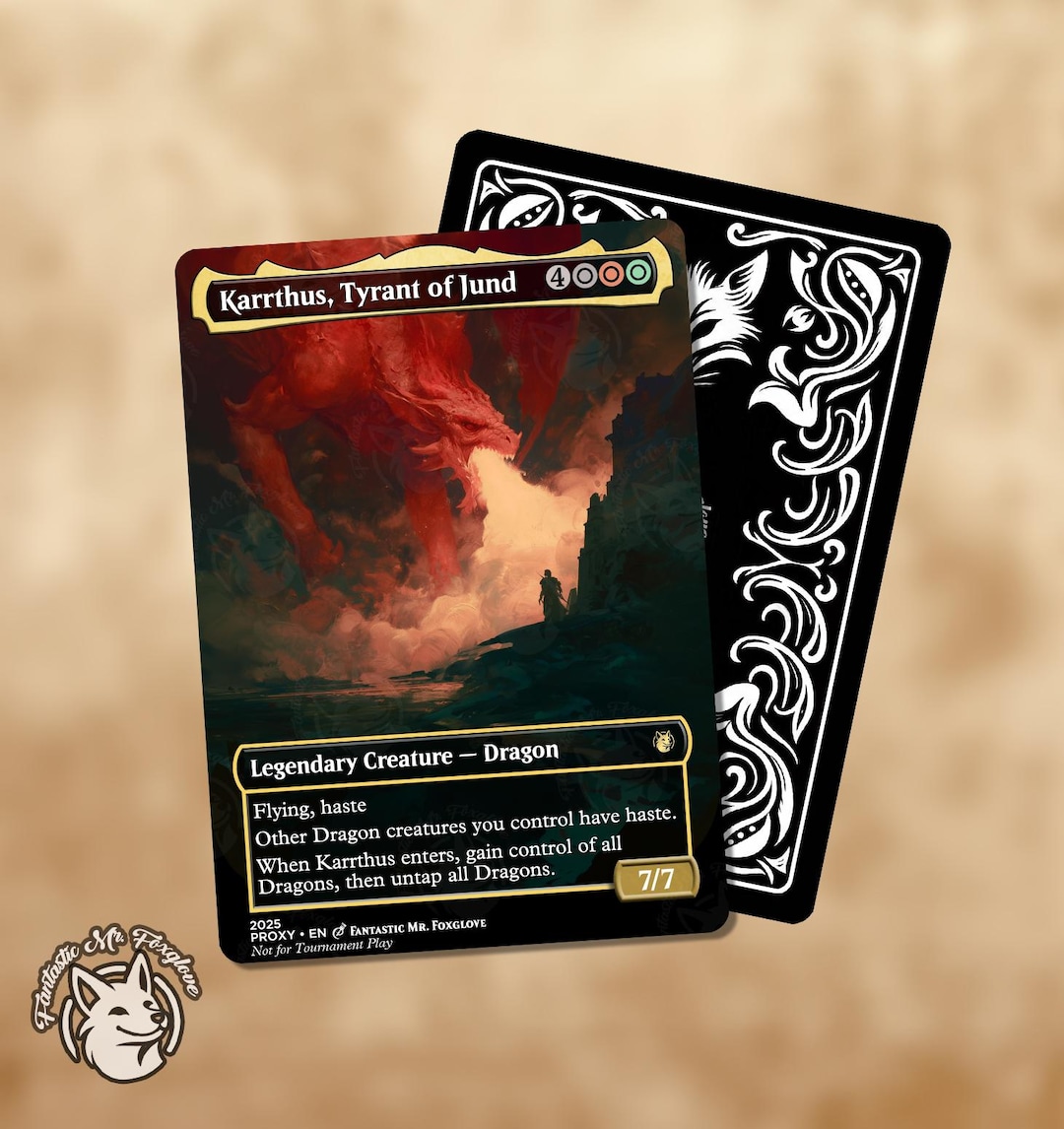 Karrthus, Tyrant of Jund | Proxy Card - Etsy