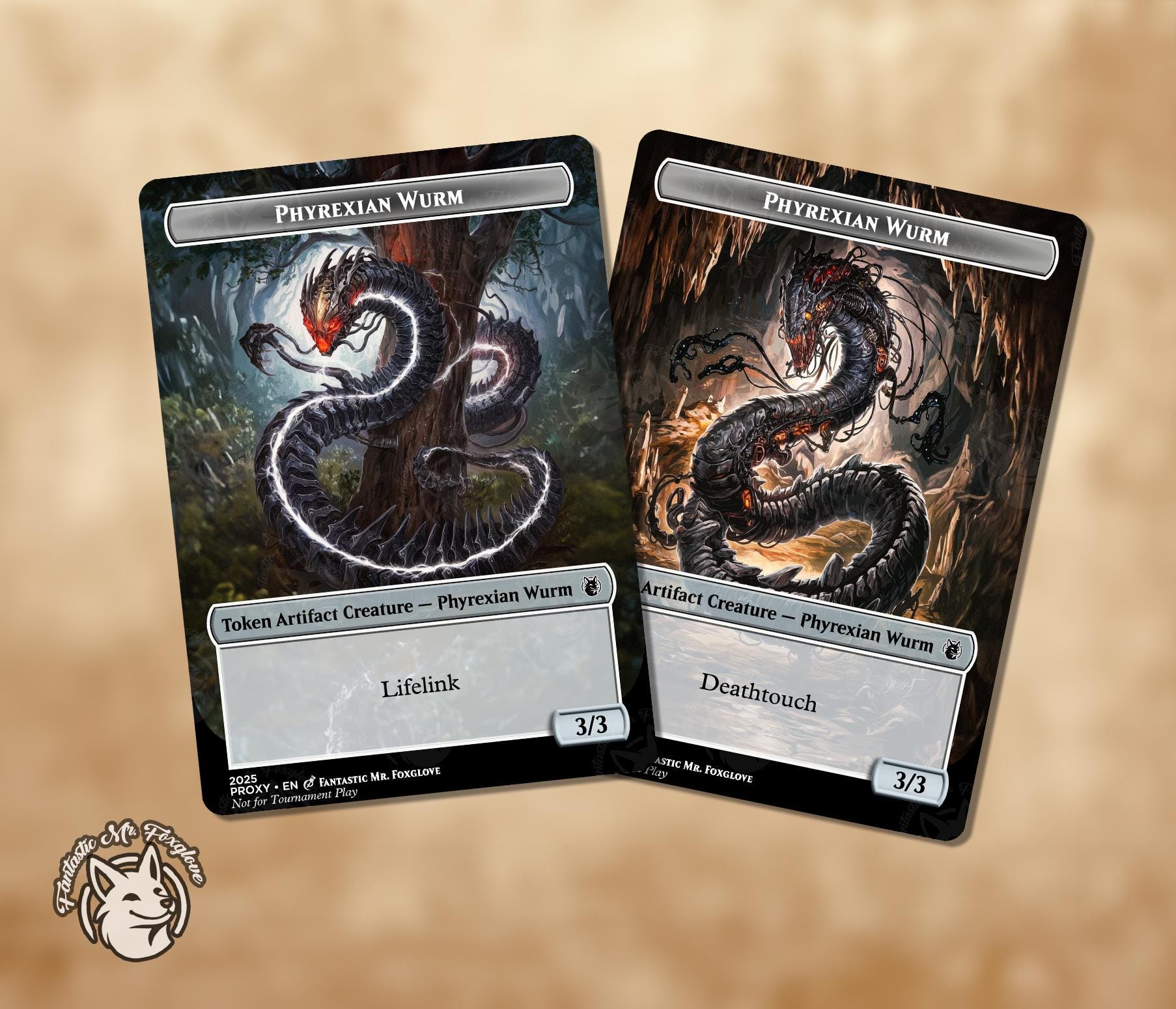 Wurmcoil Engine & Phyrexian Wurm Tokens | Proxy Cards - Etsy