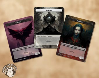Vampire Token | Proxy Cards (Choose Your Art and P/T!)