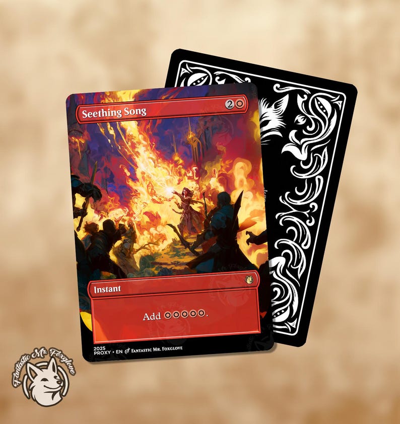 Magic Seething Rage Seething Song | Proxy Card - Etsy