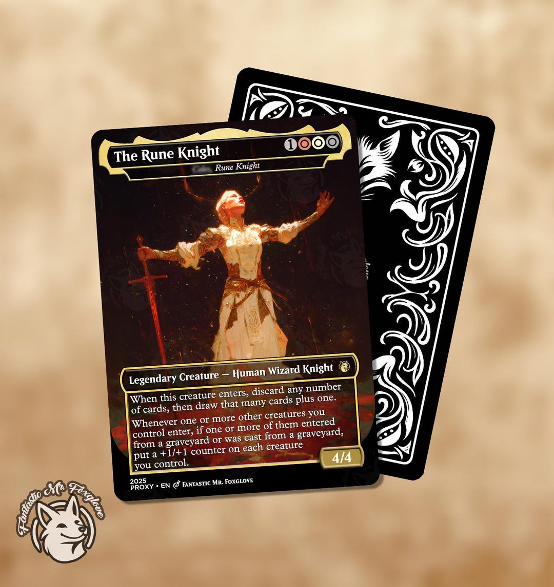 Celes, Rune Knight | Proxy Card - Etsy