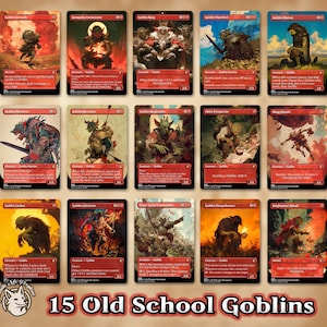 15 cartas de duendes/proxy de la vieja escuela: Rey duende, Jefe de guerra, Matrona Piledriver, Reclutador, Líder, Lacayo, Cacique, Gempalm y más.