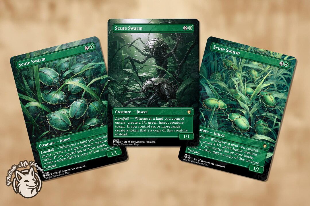 Scute Swarm | Proxy Card — Choose Your Art! Option to Add Tokens