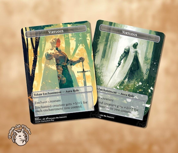 Virtuous Role Token | Proxy Cards — Perfect for Ellivere of the Wild Court!