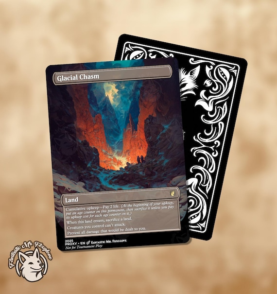 Glacial Chasm 英語版4枚セット ICE MTG Glacial Chasm - Full Art Custom Card - Etsy Australia
