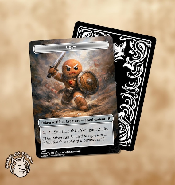 Food Golem Copy Token | Proxy Card for Brenard Ginger Sculptor - Etsy