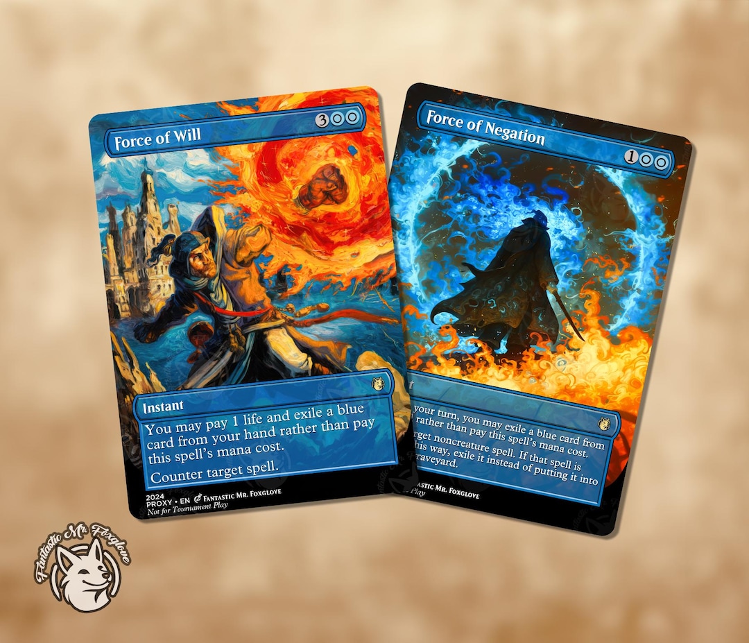 Force of Will and Force of Negation | Proxy Cards - Etsy