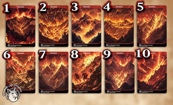 Mountain | Proxy Cards — Basic Mountains — 20 Art Options!