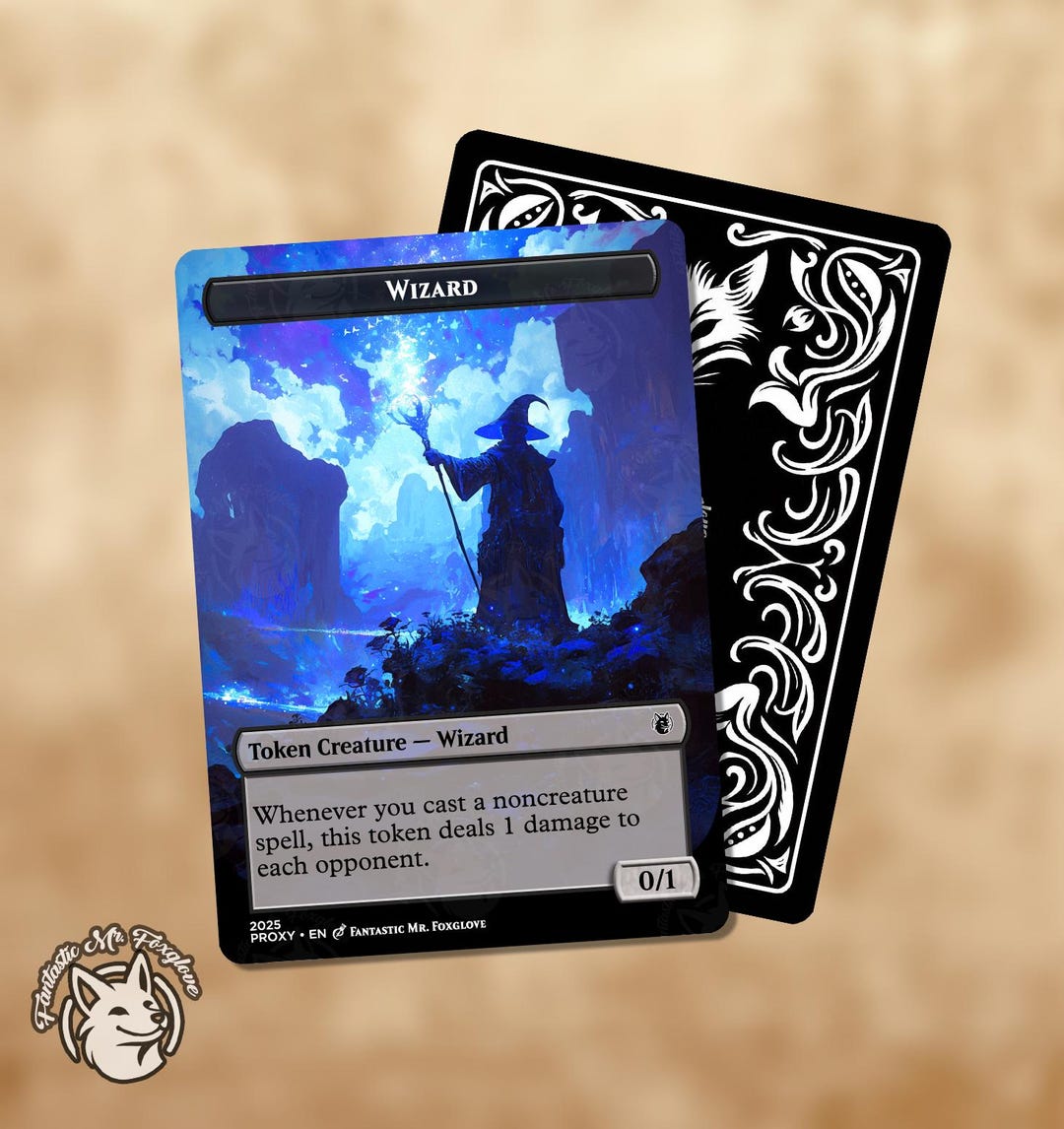 Wizard's HarmonyR トレーディングカード Wizard Token | Proxy Card - Etsy