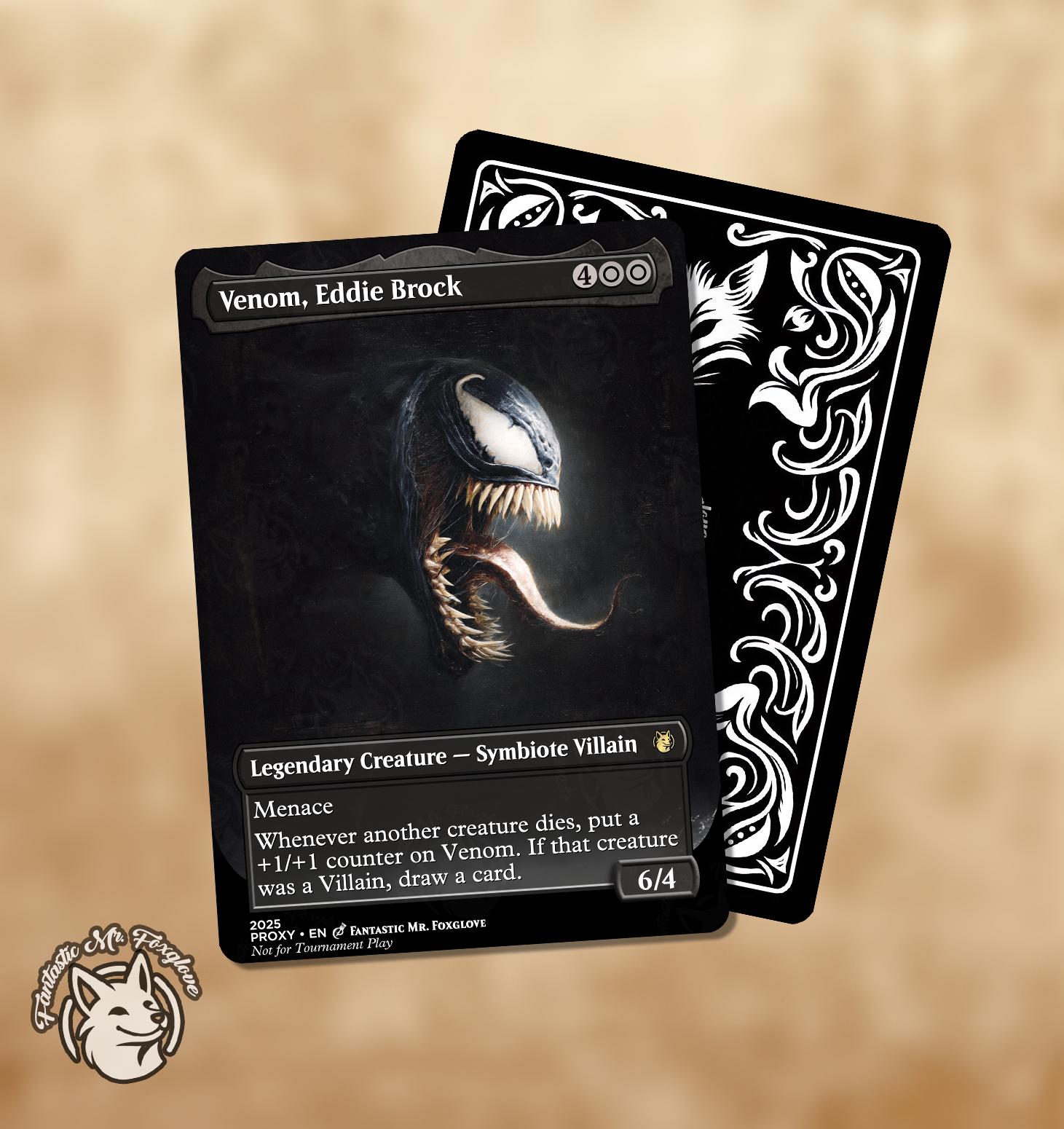 Venom, Eddie Brock | Proxy Card — Choose Your Art! - Etsy
