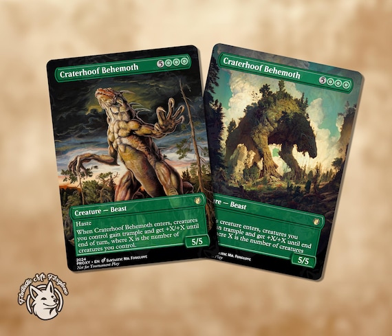 mtg cards like craterhoof behemoth Its footsteps of today are the lakes of tomorrow. Craterhoof Behemoth | Proxy Card