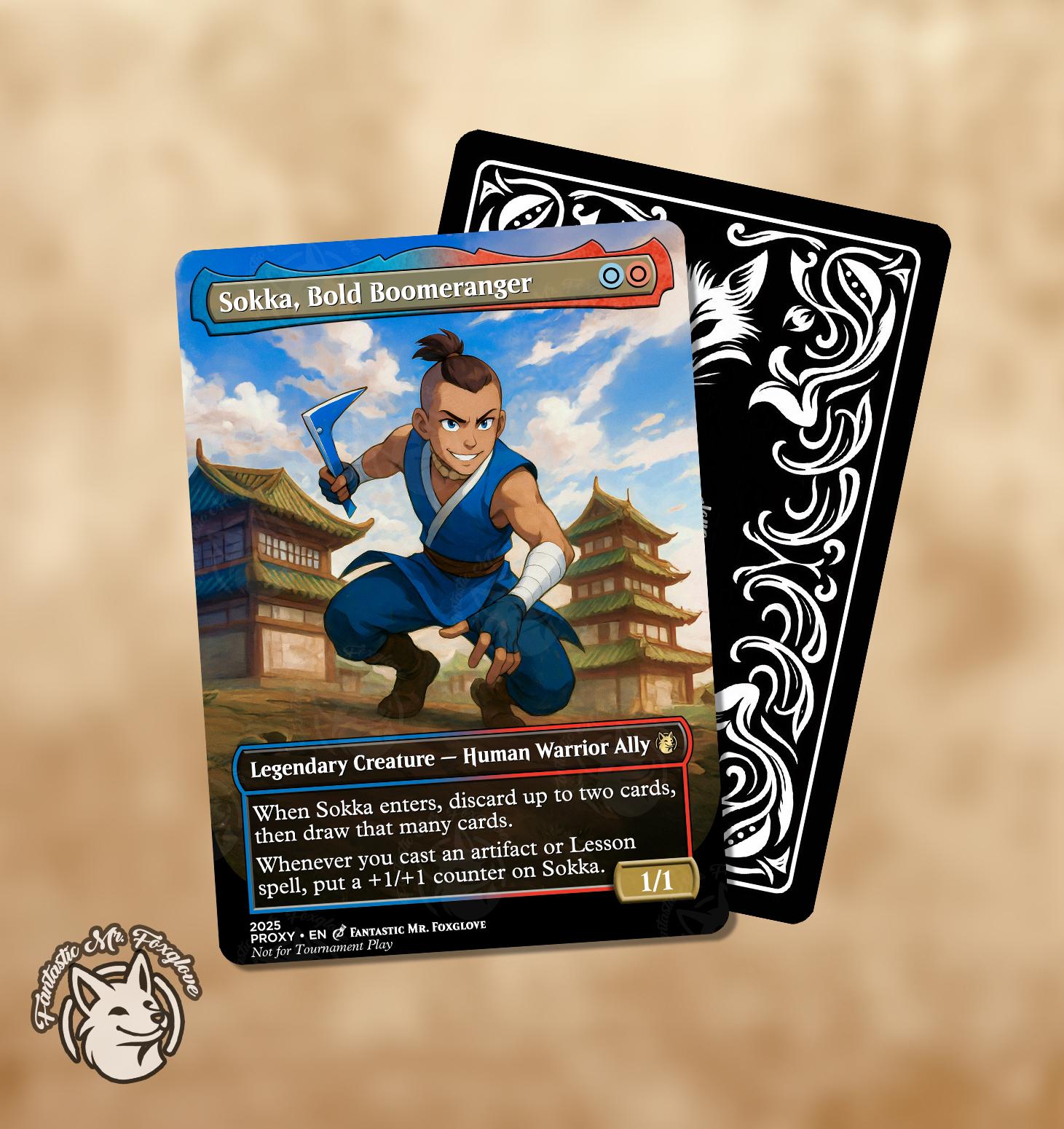Sokka, Tenacious Tactician and Bold Boomeranger | Proxy Cards