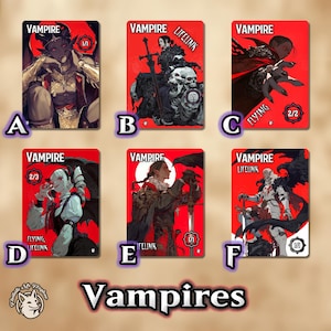 Vampire Token — Bold Modern Frame | Proxy Card (Choose Your Art and P/T!)