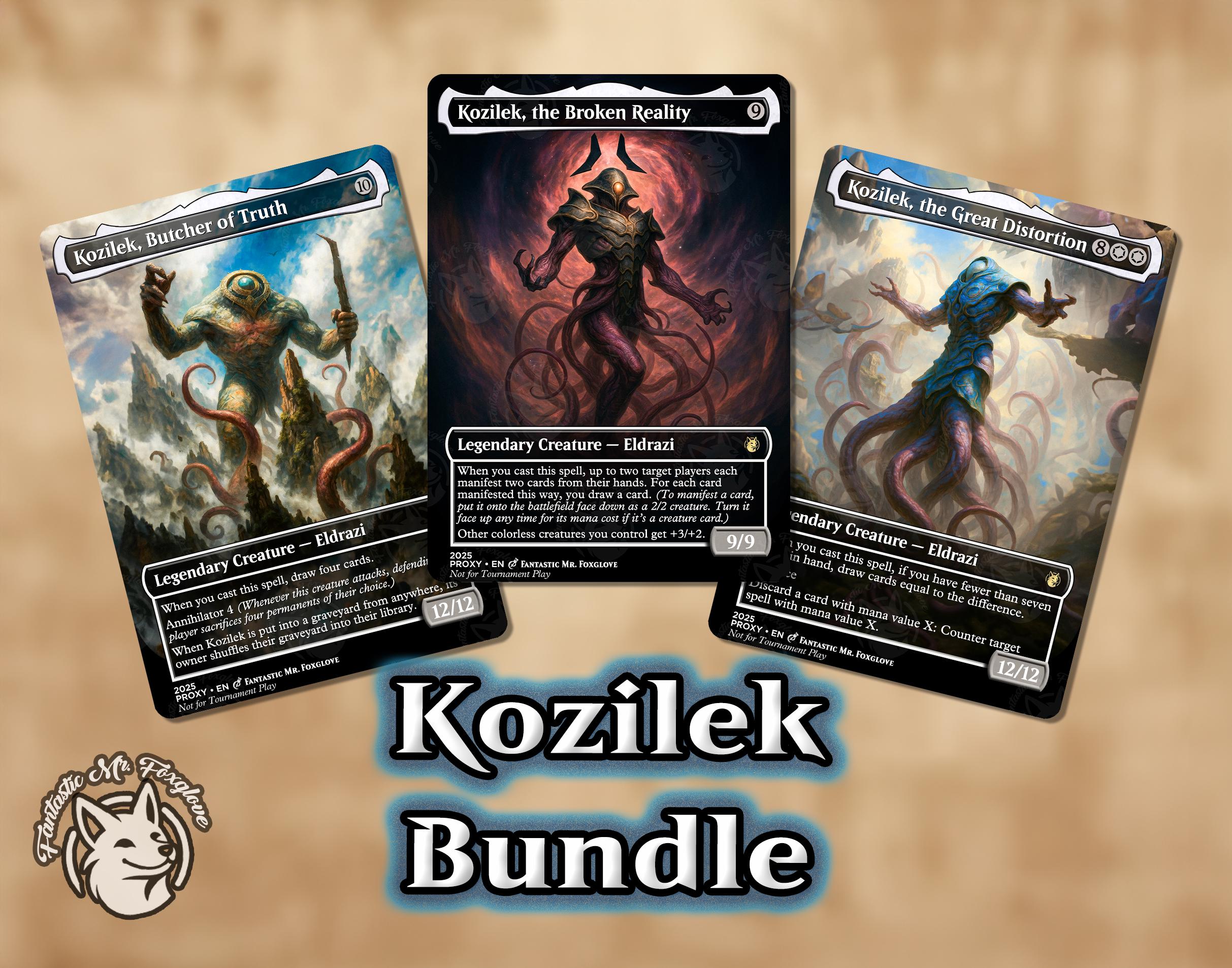 3 Kozilek Bundle | Proxy Cards — Kozilek Butcher of Truth, the