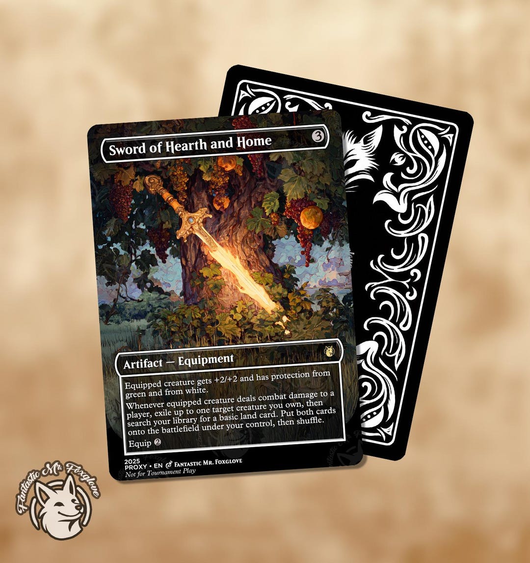 Sword of Hearth and Home | Proxy Card - Etsy