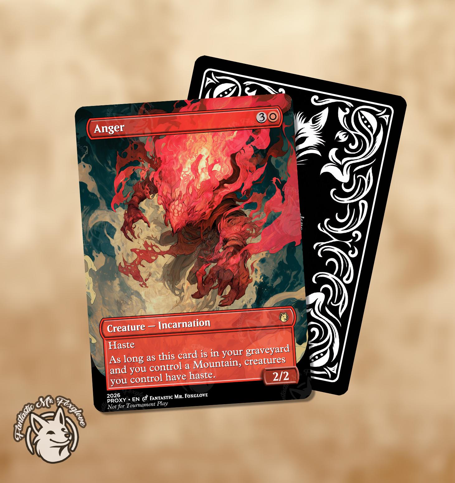 Anger | Proxy Card - Etsy