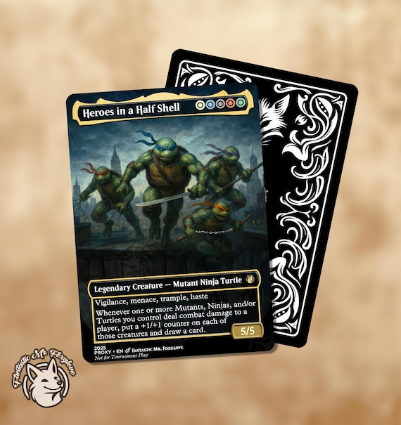 Heroes in a Half Shell | Proxy Card (ninja Turtles) - Etsy