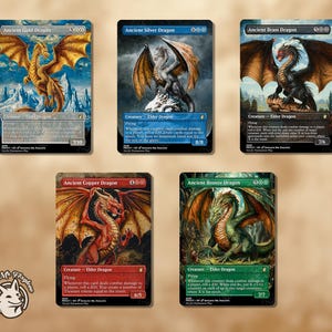 5 Drachen Drachen | Proxy-Karten - Antiker Kupfer-, Silber-, Gold-, Messing-, Bronze-Drache