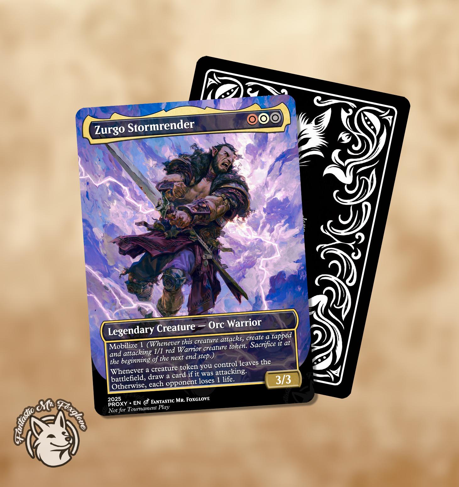 Zurgo, Stormrender and Zurgo, Thunder's Decree | Proxy Cards - Etsy