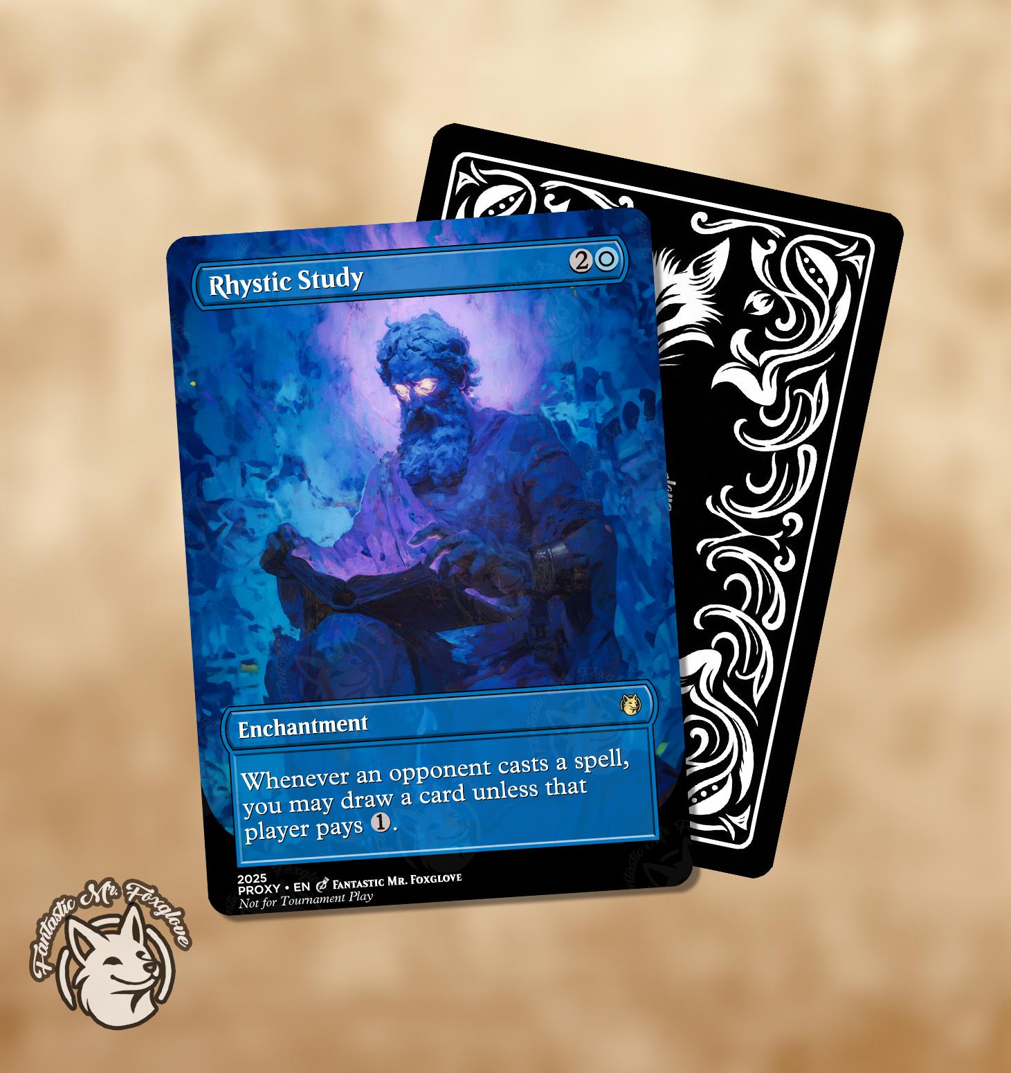 Rhystic Study | Proxy Card — Choose Your Art! - Etsy