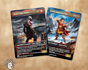 atreus mtg card art Atris, Oracle of Half-Truths Print Impulsive Son deals 2 damage to each opponent Kratos and Atreus deck help