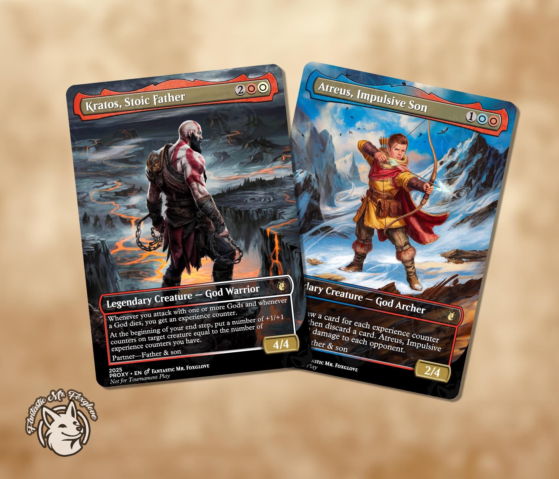 Kratos, Stoic Father & Atreus, Impulsive Son | Proxy Cards (god of War) - Etsy Kratos, Stoic Father & Atreus, Impulsive Son | Proxy Cards (god of War) - Etsy