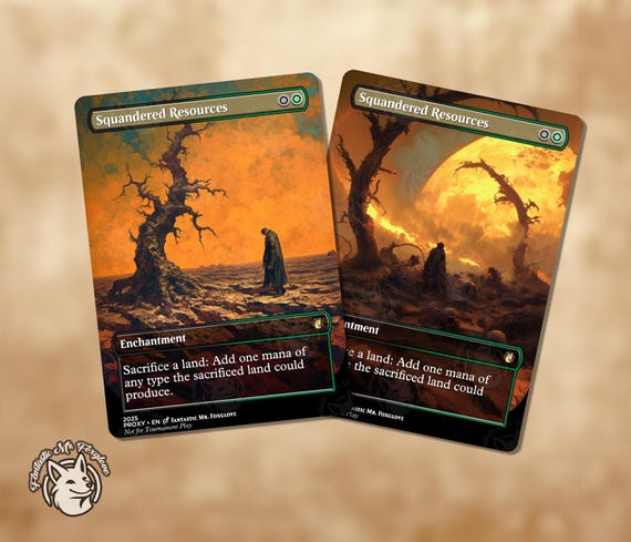 Squandered Resources | Proxy Card — Choose Your Art! - Etsy Israel