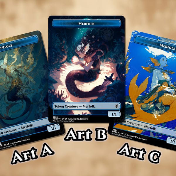 Merfolk Token | Proxy Card — Choose Your Art!