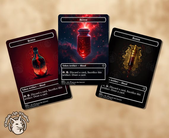 Blood Token | Proxy Cards — Perfect for a Vampire Deck!