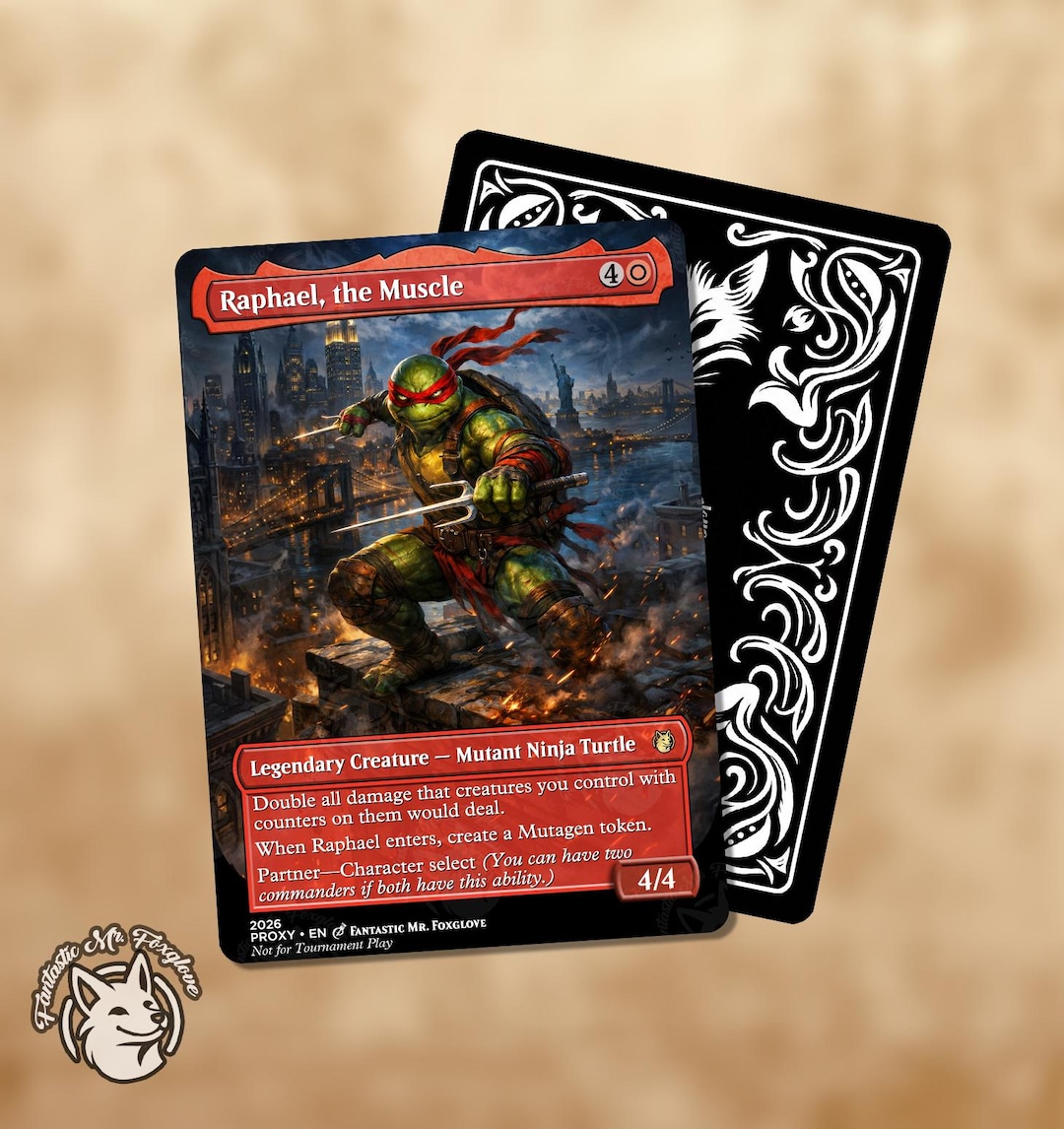 Raphael, the Muscle | Proxy Card - Etsy