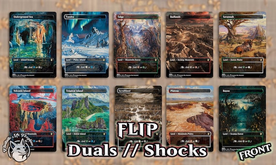 10 Dual // Shock Lands | DOUBLE-FACED Proxy Cards