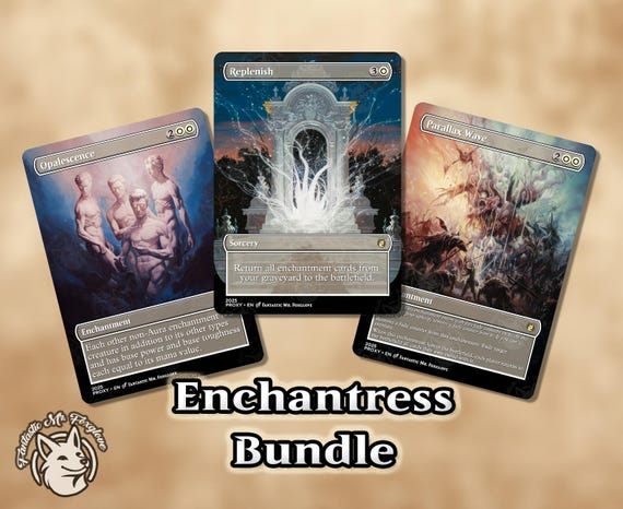 3 Enchantress Staples | Proxy Cards — Replenish, Parallax Wave