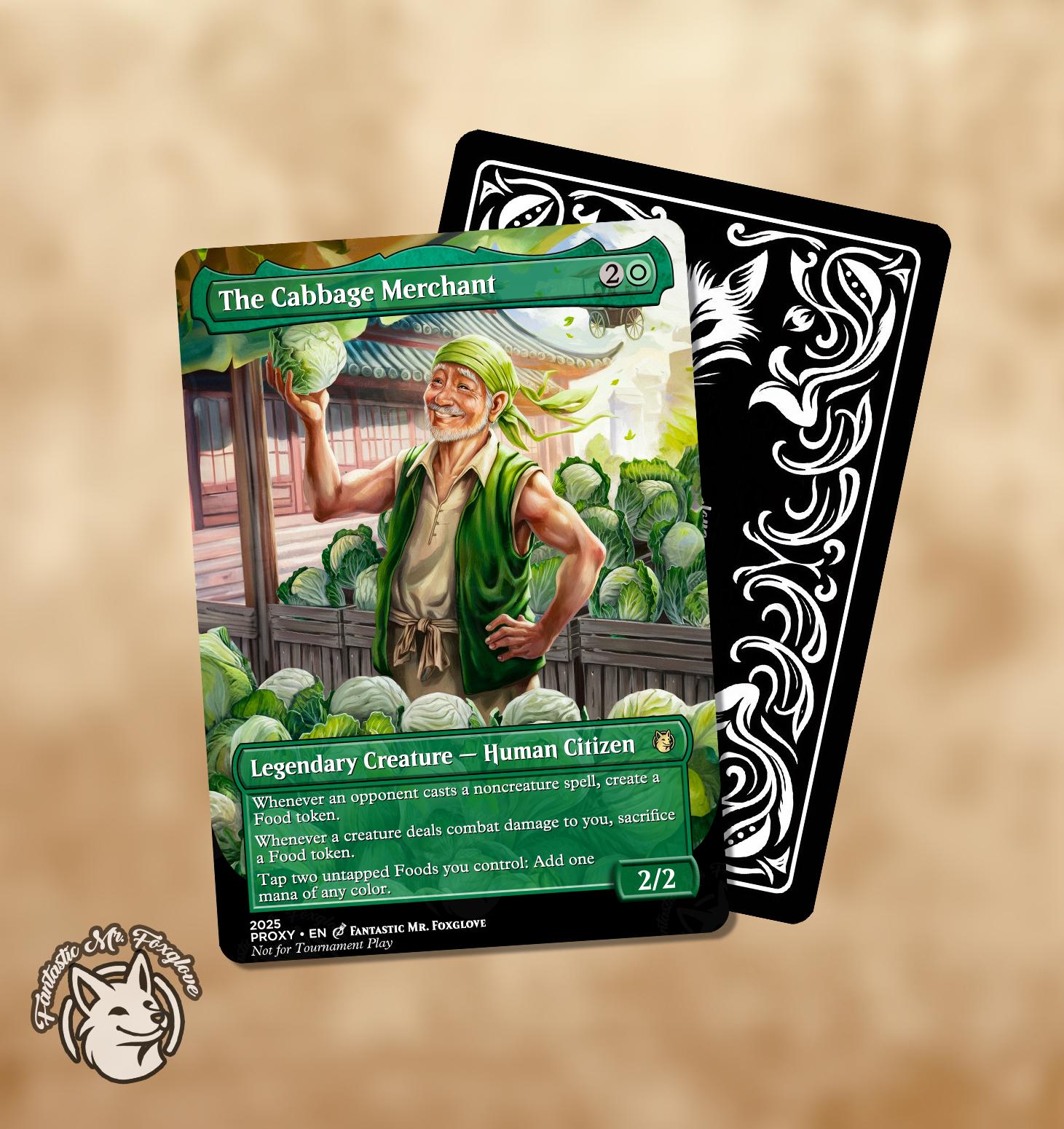 cabbage merchants mtg card MTG Commander Deck EDH Deck The Cabbage Merchant 100 Magic Cards Custo –  Moonveil Games main image 1