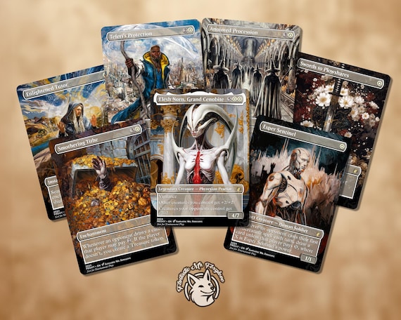 7+ White Staples | Proxy Cards—Smothering Tithe, Anointed Procession, Esper Sentinel, Elesh Norn, Teferi's Protection, Enlightened Tutor etc