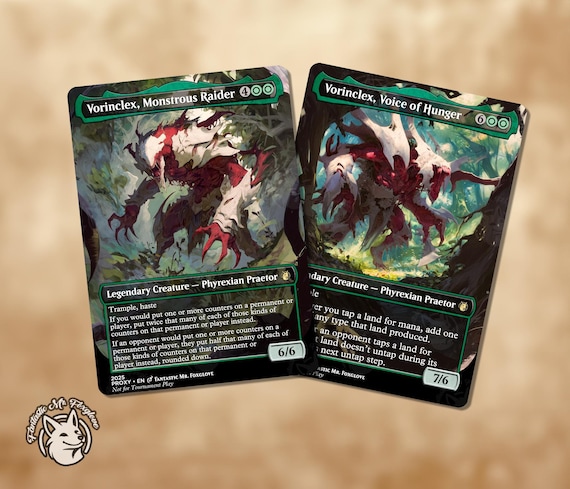 Vorinclex, Monstrous Raider and Voice of Hunger | Proxy Cards - Etsy