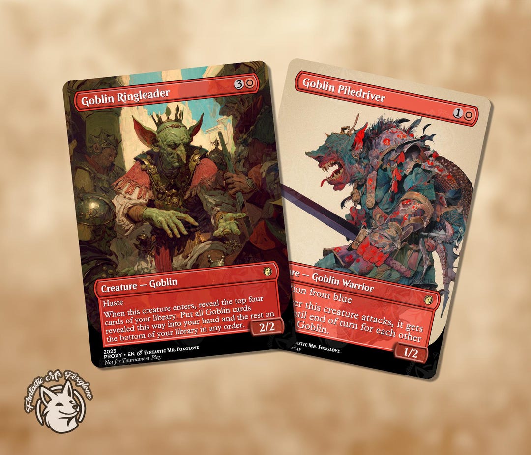 Goblin Ringleader & Goblin Piledriver | Proxy Cards - Etsy