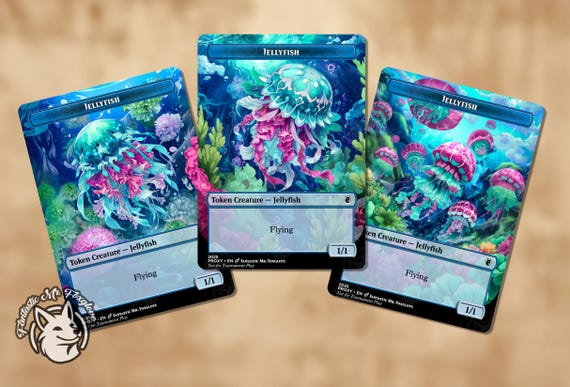 Jellyfish Token | Proxy Card Perfect for Cynette, Jelly Drover — Choose Your Art!