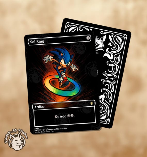Sol Ring With S0nic Art | Proxy Card - Etsy