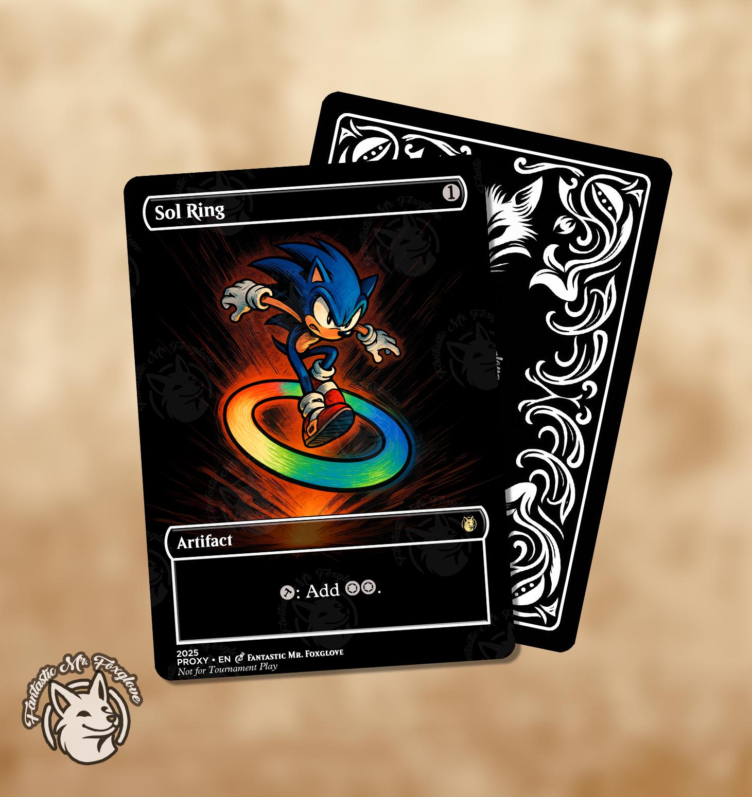 Sol Ring With S0nic Art | Proxy Card - Etsy