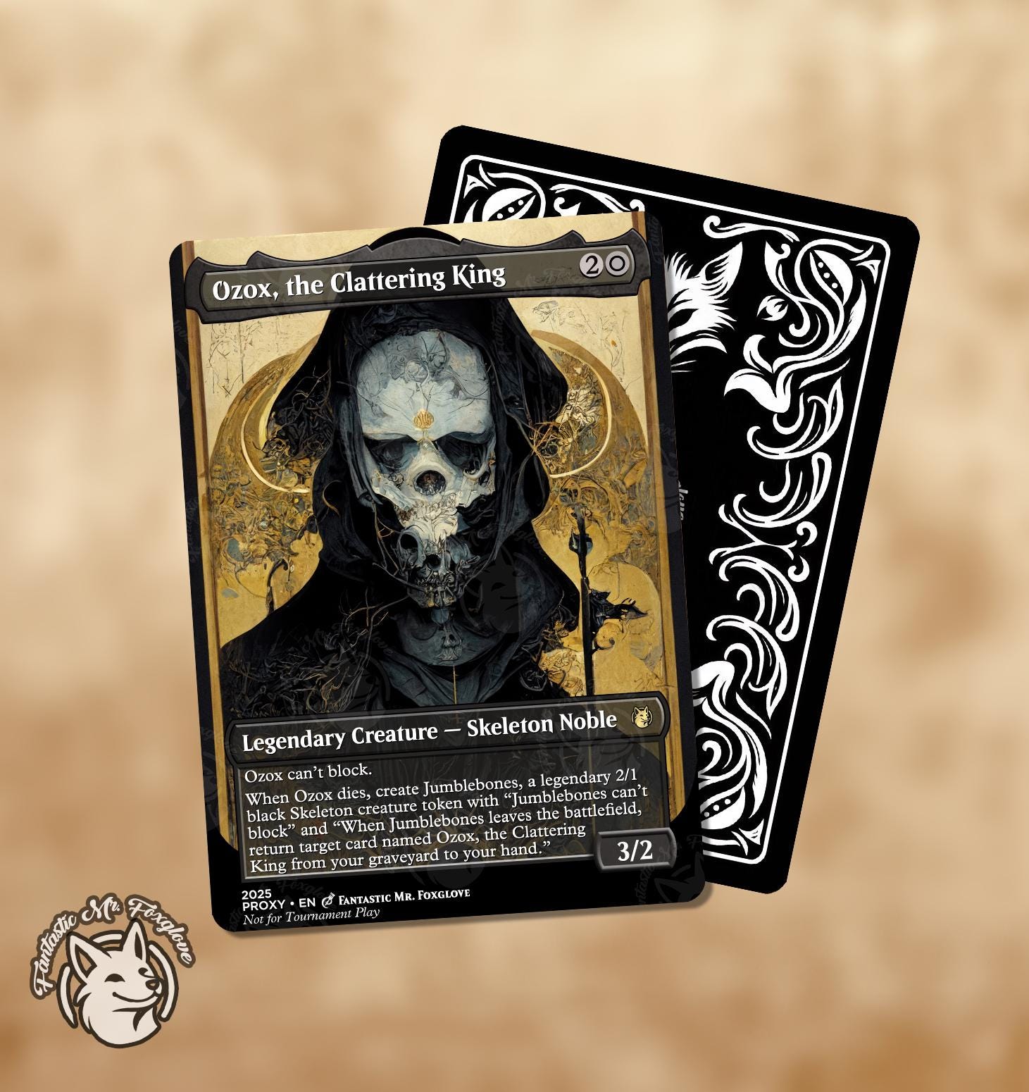 Ozox, the Clattering King & Jumblebones | Proxy Cards - Etsy