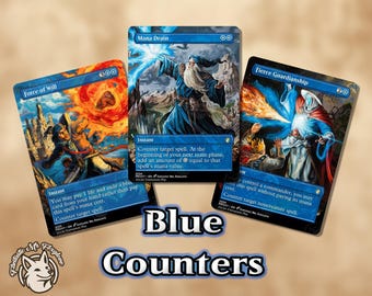 3+ jetons bleus | Cartes proxy : force, féroce, drain de mana, possibilité d&#39;ajouter le chant du cygne, pacte, force de négation, contresort, brise-esprit, plus encore !