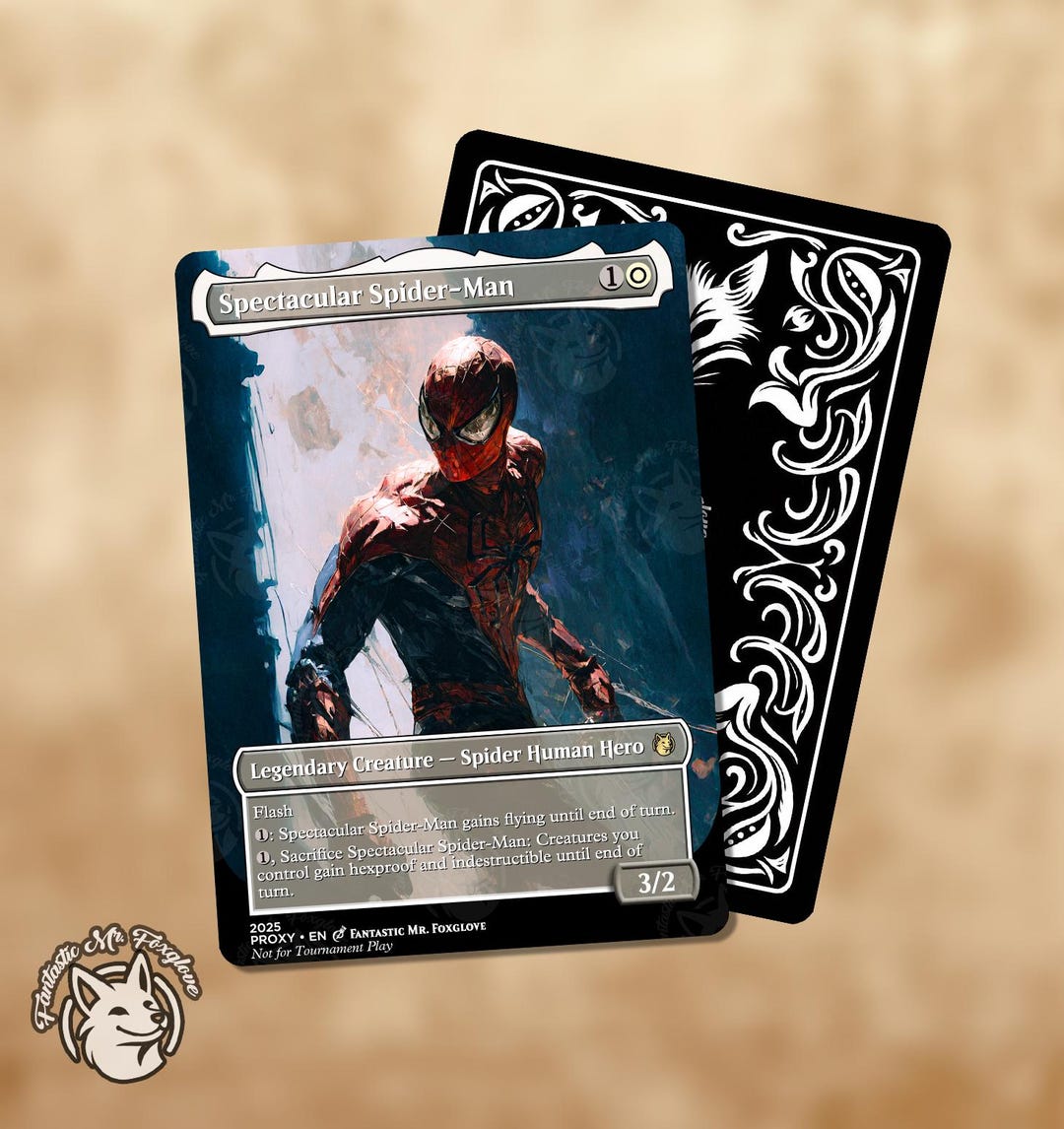 Spectacular Spider-mn | Proxy Card - Etsy