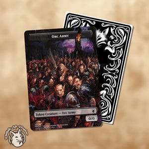 Ficha do Exército Orc | Cartão de Proxy de Arte Personalizado — Perfeito para Mestres de Arco Orc!