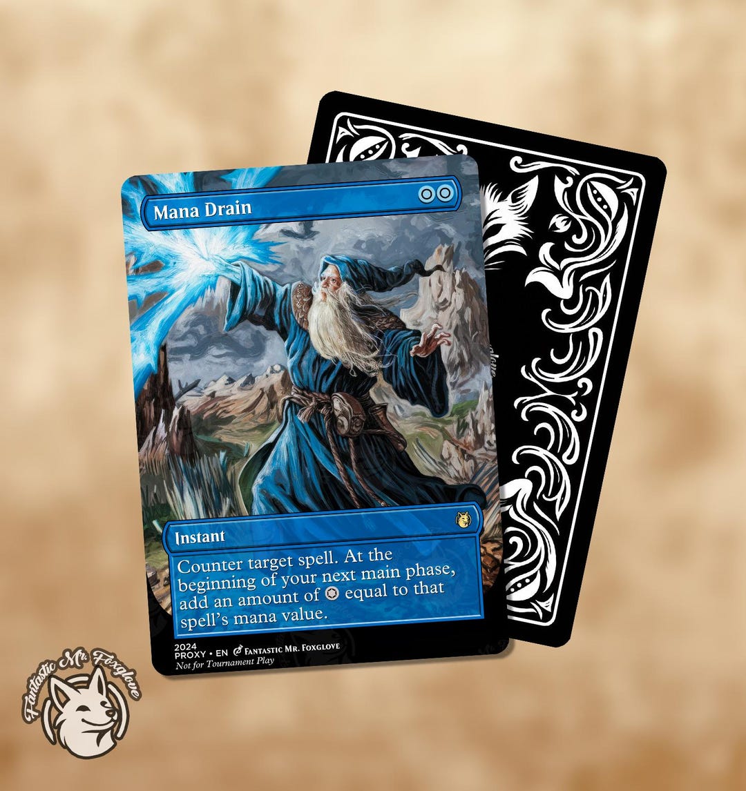Mana Drain | Proxy Card - Etsy
