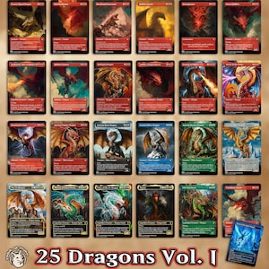 25+ Dragon Staples | Proxy Cards — Ancient Dragons, Ureni, Teval, Betor, Tiamat, Miirym, The Ur-Dragon — Get Vol. I & II for 3 free cards!