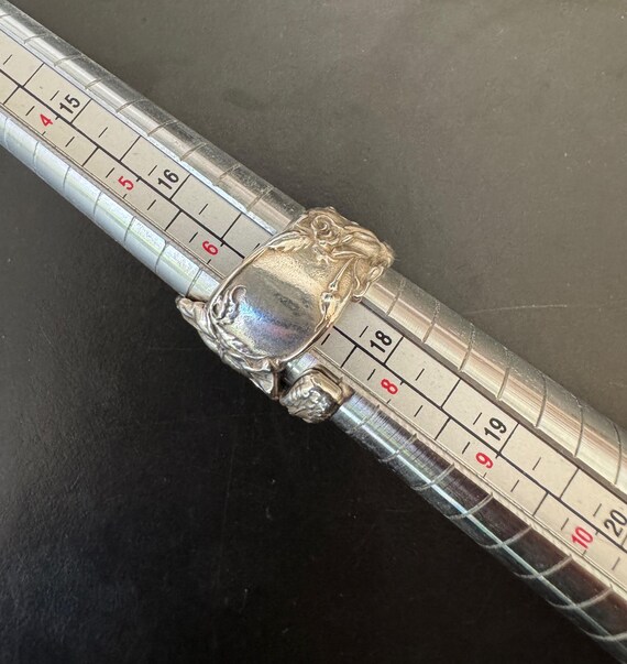 Sterling SILVER Spoon Statement Ring - Antique Fl… - image 8